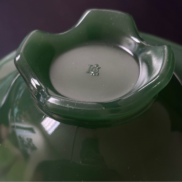 Lancaster Imperial Jadeite Green Pedestal Console Bowl - Picture 5 of 10